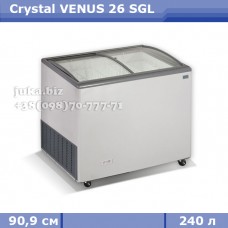 Морозильний лар з гнутим склом Crystal ВЕНУС 26 SGL