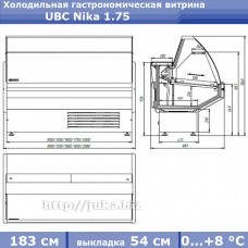 Холодильная гастрономическая витрина Nika 1.75