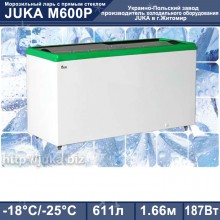 Морозильний лар з прямим склом JUKA M600P