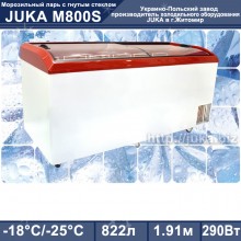 Морозильний лар бонета з гнутим склом JUKA M800S